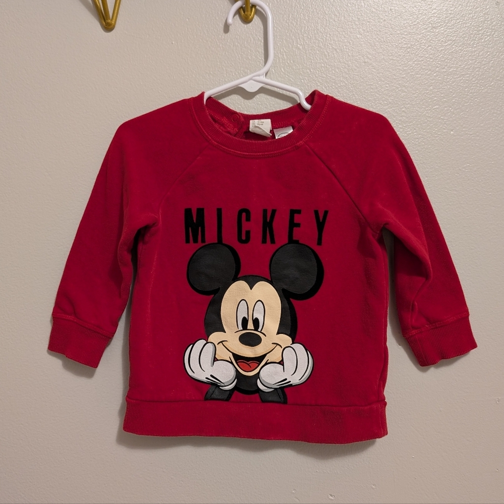 H&M - Disney Mickey Mouse Red Sweatshirt